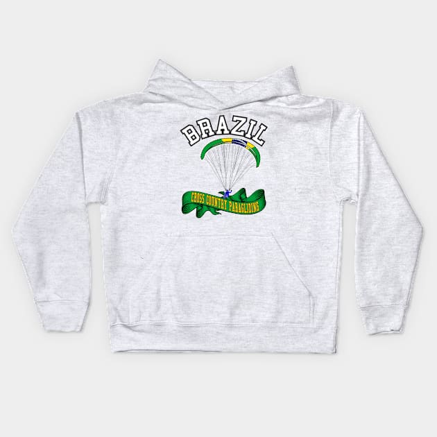 Brazil Paragliding | 2 Sided Kids Hoodie by VISUALUV